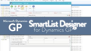 Using SmartList Designer to Create a New SmartList in Microsoft Dynamics GP [upl. by Murtha525]