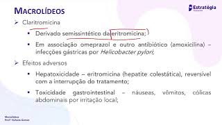 Farmacologia dos Antimicrobianos Macrolídeos [upl. by Eahsel641]