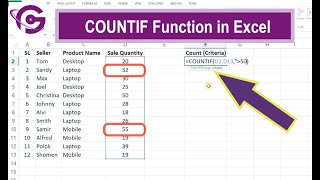 How to use COUNTIF function in Excel Easily [upl. by Tallia]