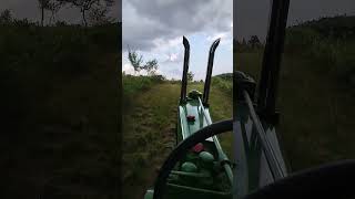 lugging up the hill johndeere tractor farmequipment antique joyride [upl. by Chesnut]