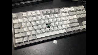 Typing Test  acrylic frog  alps skcl green  DCS alps pingmaster  ss plate [upl. by Yreneh]