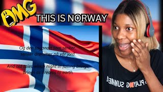 🇳🇴 NORWAY NATIONAL ANTHEM– quotJa Vi ElskerDette Landetquot  NOEN African Reacts 😭 [upl. by Netsrak21]