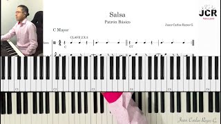 Salsa Primer Tumbao o Patrón Básico Como tocar Salsa en Piano [upl. by Raphaela]