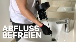 Abfluss verstopft So befreien Sie diesen ohne Chemie  Spirale für Waschbecken Dusche amp Badewanne [upl. by Enner]