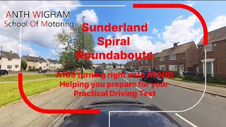 Sunderland Spirals Route 1 A183 A19N Anth Wigham School of Motoring [upl. by Shirline96]