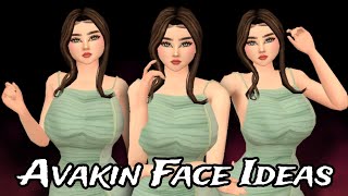 Avakin Face IdeasFemale Face CreationAvakinlife Female Face Scale Ideas [upl. by Sibella]