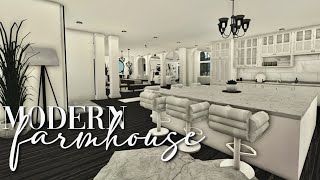 Bloxburg Modern Family Farmhouse Mansion 316k  No Large Plot  House Build [upl. by Marijo]