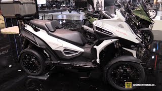 2022 Qooder QV4 Adventure 400cc Four Wheel Tilting Scooter  Walkaround  2021 EICMA Milan [upl. by Eilsek]