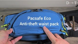 Pacsafe Eco Anti Theft Waist Pack and how it compares to the popular Pacsafe Vibe [upl. by Annahsit]