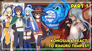 Konosuba React To Rimuru Tempest  Gacha React  12 [upl. by Acissej250]