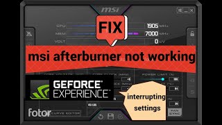 msi afterburner not working  msi afterburner settings not being applied fix [upl. by Ydnagrub356]