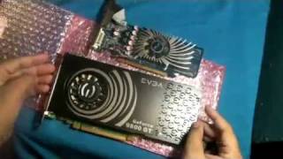 Unboxing EVGA GeForce 9800 GT 1GB [upl. by Wehttan]