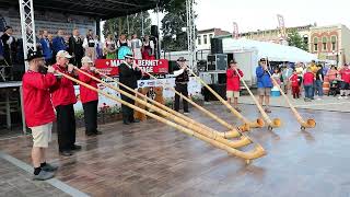 Cheese Days in Monroe Wisconsin  Alphorns [upl. by Parhe]