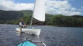 Shearwater sailing canoe on Ullswater [upl. by Anwahs846]