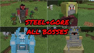 Minecraft SteelampGore All Bosses  1165 Mod [upl. by Allevon]