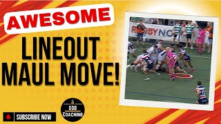 An Awesome Rugby Lineout Maul Move  Rugby Analysis by GDD Coaching [upl. by Murdock]