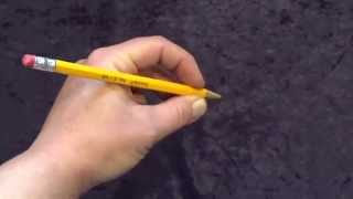 Left handed pencil pick up teach correct pencil grasp for LEFT hand [upl. by Nylanna]