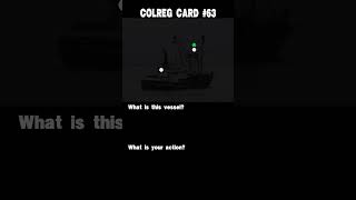 63 Colreg card Ships navigation lights and action to avoid collision [upl. by Dielle64]