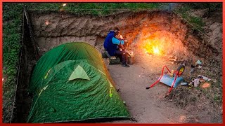 Building the Biggest Log Cabin Hidden UNDERGROUND  by alexwild [upl. by Ji]