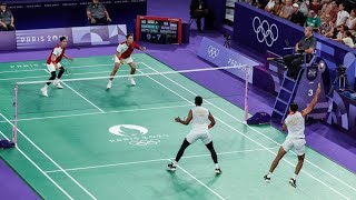 🔴FajarRian vs RankireddyShetty  Paris 2024 Olympics Badminton [upl. by Einiffit]