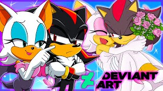 SHADOW HATES DEVIANTART  Shadow and Rouge VS DeviantArt [upl. by Constantino769]