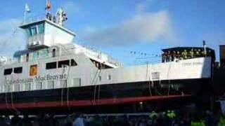 Launch of LargsCumbrae ferry Loch Shira [upl. by Suhsoj]