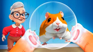 Granny Gets a NEW HAMSTER Friend For the CAT [upl. by Icul]