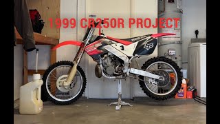 HONDA CR250R RESTORATION PROJECT PART 1 [upl. by Eitsyrc94]