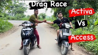 Drag race  Honda Activa VS Suzuki Access [upl. by Peckham908]