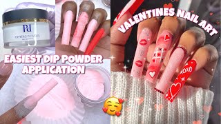 TRYING PRETTY DIVA DIP POWDER TO CREATE VALENTINES DAY NAILS 💕  EASY VALENTINES NAIL ART [upl. by Madaras360]