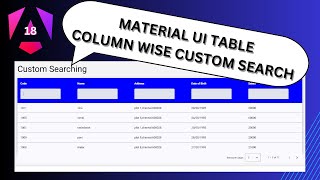 Angular 18 Material UI Table Custom Column Search Pagination amp Sorting Tutorial [upl. by Elehcin504]