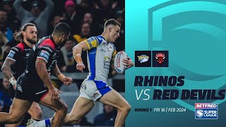 Highlights  Leeds Rhinos v Salford Red Devils  Round 1 2024 Betfred Super League [upl. by Hamilton]