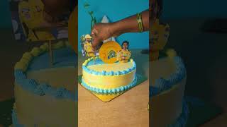 CSK theme cake📞6383497152trending shorts csk goat [upl. by Florine]