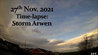 27 November 2021 Timelapse Northerly gale behind Storm Arwen [upl. by Nodrog]