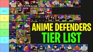 New Anime Defenders Update 1 Tier List 2024  All Units Ranked From Best To Worse [upl. by Glassco659]