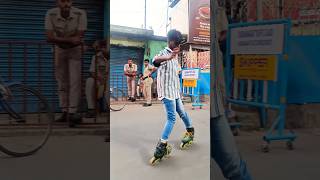 Police shock ho gaya 🚨🥶debrajskater skating skater shorts [upl. by Ahsenod438]