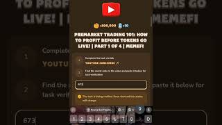 Premarket Trading 101 How to Profit Before Tokens Go Live  Part 1 of 4 memefi new video cod [upl. by Scoles]