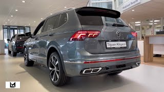 Volkswagen NEW Tiguan Allspace Rline 2024 in 4K Platinum Grey 20 inch Misano Walk around amp detail [upl. by Steen]