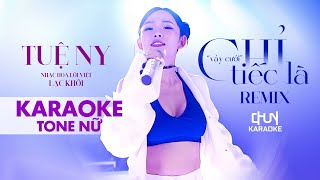 KARAOKE Váy Cưới Em Như Bông Tuyết  Chỉ Tiếc Là  Tuệ Ny  Chỉ tiếc là em càng giữ thì anh càng xa [upl. by Luanni]