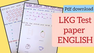 LKG English Test paper202324 LKG EnglishLkg class teaching [upl. by Alma]