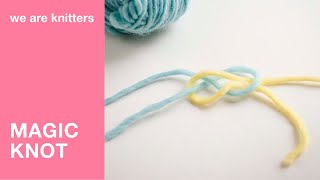 Knitting tutorial  How to join yarn with an invisible magic knot  WAK [upl. by Omer610]