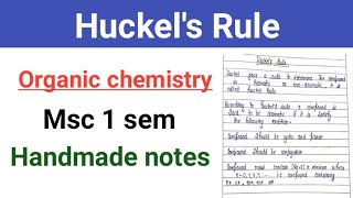 Huckel rule  organic chemistry  msc 1 sem [upl. by Rockie]