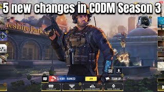 5 new changes done in CODM Season 3 [upl. by Retlaw510]