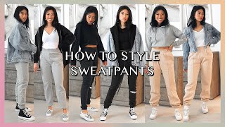 How To Style Sweatpants with My Favorite Basics  Cozy Streetwear Lookbook [upl. by Barthelemy]