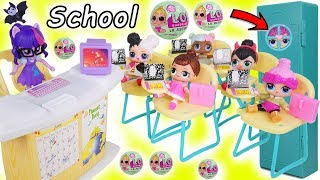 LOL Surprise Dolls Lil Sisters at School [upl. by Oahc514]