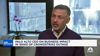 Palo Alto CEO on CrowdStrike fallout IBM deal and cybersecurity issues [upl. by Christiano]