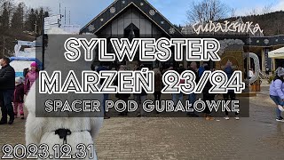 🔴Zakopane Sylwester pod Gubałówką TŁUMY 20231231 ASMR [upl. by Treharne]