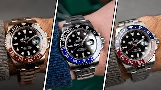 Hands On the 3 New Rolex GMTMaster II Pepsi Batman amp Root Beer [upl. by Jaal]