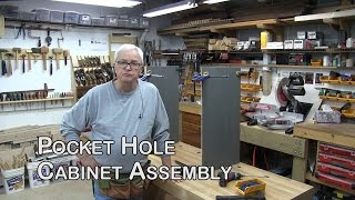 Pocket Hole Cabinet Assembly [upl. by Adnovad157]