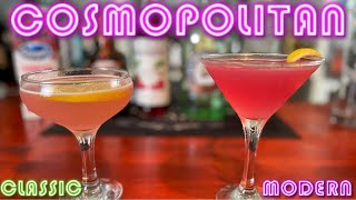 How to make a Cosmopolitan Cocktail Classic recipe and Modern recipe [upl. by Elson848]